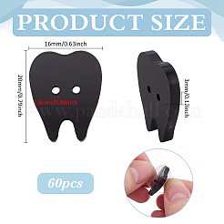 60Pcs Acrylic Buttons&nbsp;BUTT-PH0001-59B-02