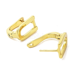 Brass Letter Stud Earrings for Women&nbsp;EJEW-A038-01U-G
