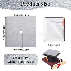 Square EVA Glitter Graduation Cap Topper Stickers&nbsp;DIY-WH20053-05D