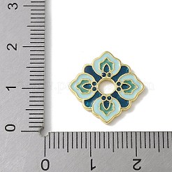 Flower Brass Enamel Beads&nbsp;KK-P290-11G-02