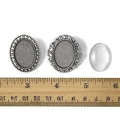 10Pcs 2 Styles Vintage Alloy Brooch Cabochon Bezel Settings&nbsp;FIND-FS0004-64