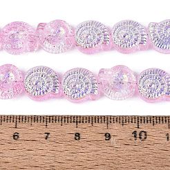 Electroplate Transparent Glass Beads Strands&nbsp;EGLA-Q136-02A-03