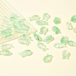 50Pcs Transparent Spray Painted Glass Beads&nbsp;GLAA-FS0002-06F