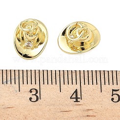 Brass Micro Pave Cubic Zirconia Pendants&nbsp;KK-Z120-20G