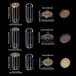 12 Sets 3 Styles Glass with Brass Connnector Charms&nbsp;FIND-CA0009-38