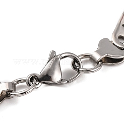 201 Stainless Steel Mariner Star Link Chain Bracelets&nbsp;BJEW-B078-57GP