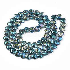 Electroplate Glass Beads Strands&nbsp;EGLA-S188-14-B01