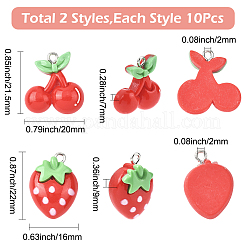 20Pcs 2 Styles Opaque Resin Pendants&nbsp;RESI-SC0036-65