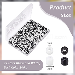 200G 2 Colors 12/0 Glass Round Seed Beads&nbsp;SEED-PH0002-11A