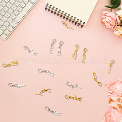 52Pcs 2 Colors Alloy Letter A~Z Pendant Decorations&nbsp;HJEW-BM0001-69