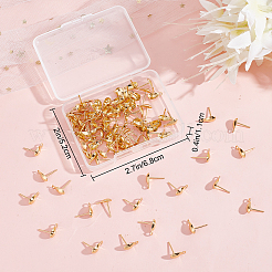 100Pcs 304 Stainless Steel Stud Earring Findings&nbsp;STAS-CN0001-12