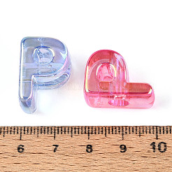UV Plating Transparent Acrylic European Beads&nbsp;OACR-M027-02P