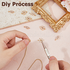 8Pcs 2 Style Brass Micro Pave Cubic Zirconia Pendants&nbsp;KK-HS0015-64