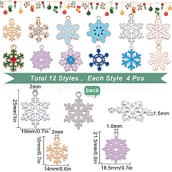 48Pcs 12 Style Alloy Pendants&nbsp;DIY-SC0018-90