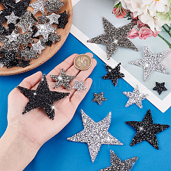 66Pcs 12 Styles Star Glitter Hotfix Rhinestone&nbsp;FIND-PH0023-18