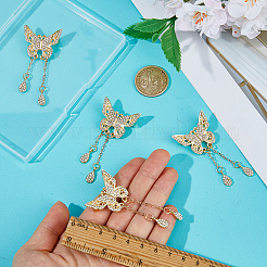 Alloy Rhinestone Brooches&nbsp;JEWB-WH0039-79G