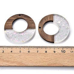 Epoxy Resin & Walnut Wood Pendants&nbsp;RESI-T057-09A