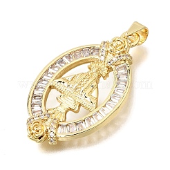 Religion Brass Micro Pave Clear Cubic Zirconia Pendants&nbsp;CU-CBAE7DF-10G-01