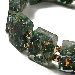 Dyed Natural Imperial Jasper with Resin Beaded Stretch Bracelets&nbsp;BJEW-G698-01A-06