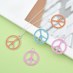 Alloy Enamel Pendants&nbsp;X-ENAM-P066-M