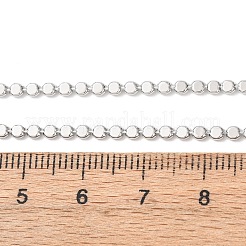2MM Brass Disc Link Chain Necklaces&nbsp;NJEW-H086-05P