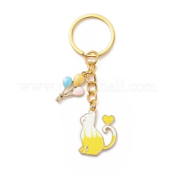 Cute Enamel Cat Pendant Keychain&nbsp;KEYC-JKC00420
