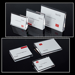 Desktop Rectangle Acrylic Name Card Holder&nbsp;AJEW-WH0650-89C