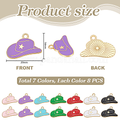 56Pcs 7 Colors Alloy Enamel Pendants&nbsp;FIND-PH0029-43