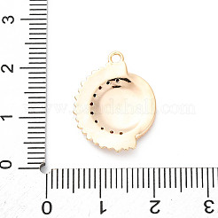 Brass Micro Pave Cubic Zirconia Pendants&nbsp;KK-D360-23G