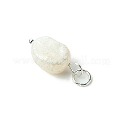 Grade B Natural Cultured Freshwater Pearl Charms&nbsp;X-PALLOY-JF01497-03