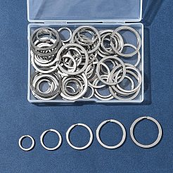 5 Styles 304 Stainless Steel Keychain Clasp Findings&nbsp;STAS-FS0001-56