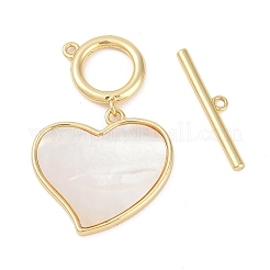 Brass Shell Toggle Clasps&nbsp;KK-K391-12G
