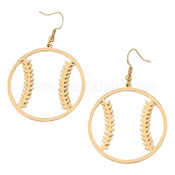 Brass & Iron Baseball Dangle Earrings for Women&nbsp;WG2115E-01
