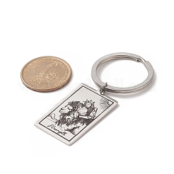 Tarot Card Theme 201 Stainless Steel Keychain&nbsp;KEYC-JKC00445