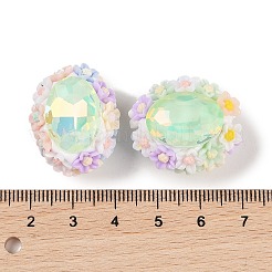 Handmade Luminous Polymer Clay Rhinestone Beads&nbsp;CLAY-H003-05D