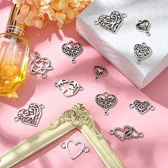 100Pcs 10 Styles Tibetan Style Alloy Connector Charms&nbsp;TIBE-CJ0001-27