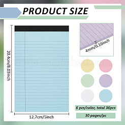 36Pcs 6 Colors Paper Notebook&nbsp;AJEW-WA0001-35