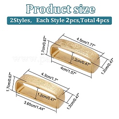 4Pcs 2 Style Brass Loop Keepers&nbsp;KK-WR0001-09