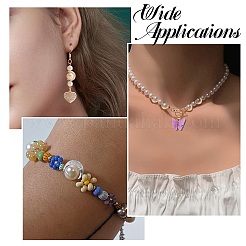 12Pcs 3 Colors Brass Clear Cubic Zirconia Beads&nbsp;KK-CJ0003-80