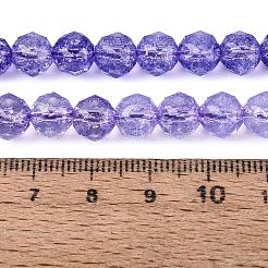 Crackle Transparent Glass Beads Strands&nbsp;GLAA-Q108-02A-06