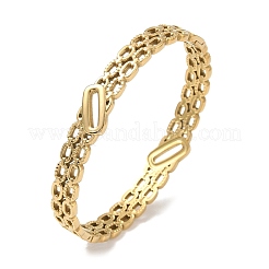 304 Stainless Steel Hollow Hinged Cuff Bangles&nbsp;SA-CBAB92B-07G