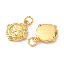 Brass Micro Pave Cubic Zirconia Charms&nbsp;KK-K364-44G