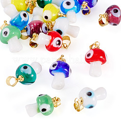 16Pcs 8 Colors Handmade Lampwork Pendants&nbsp;LAMP-TA0001-78