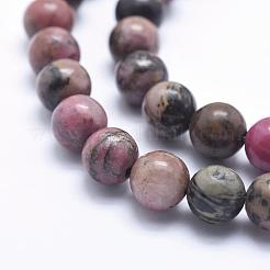 Natural Rhodonite Beads Strands&nbsp;G-G717-6mm