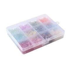 2400Pcs 12 Colors Frosted Glass Beads&nbsp;FGLA-FS0001-02