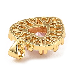 Real 18K Gold Rack Plating Brass Micro Pave Cubic Zirconia Pendants&nbsp;ZIRC-L100-142G-02