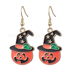 3Pairs 3 Styles Halloween Alloy Enamel Dangle Earrings&nbsp;EJEW-JE05823