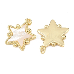 Natural Shell Star Pendants&nbsp;KK-L251-43G-02