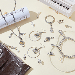 100Pcs 10 Styles Tibetan Style Alloy Pendants Rhinestone Settings&nbsp;FIND-GA0007-03