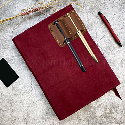 1Pc Leather Double Pen Pencil Holder Clip&nbsp;AJEW-CP0012-14A